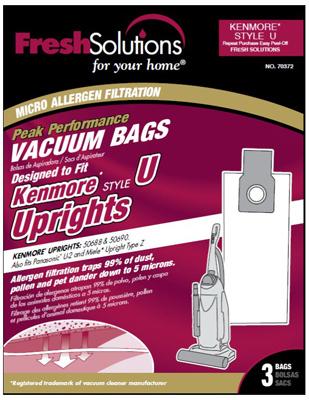 3PK KENMORE U VAC BAG