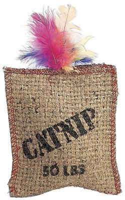 Jute.Feath Sack Cat Toy