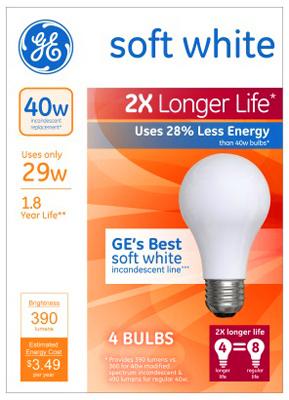 GE 4PK 29W LL Halo Bulb
