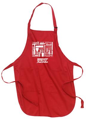 TV 1SZ RED Full Apron