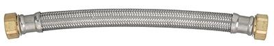 WATER HEATER CONNECTOR  BRAIDED STAINLESS STEEL  3/4-FIP