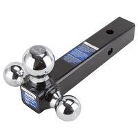 TRI-BALL HITCH BLCK/CHRM 8IN L