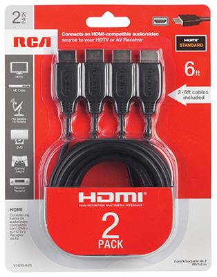 2PK 6' HDMI CABLES