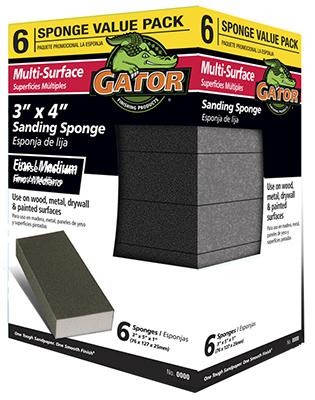6PK FIN/MED SAND SPONGE