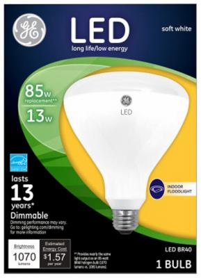 GE 13W SW BR40 FLD BULB