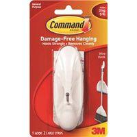 HOOK WIRE ADHESIVE LG WHITE