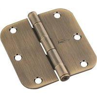 HINGE DOOR 4IN 5/8RC ANT BRS