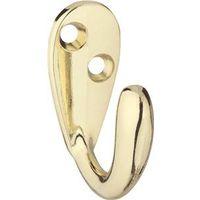 HOOK ROBE SINGLE PRONG POLBRSS