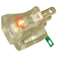 ADAPTER GROUND 3-TO-2 W/LIGHT