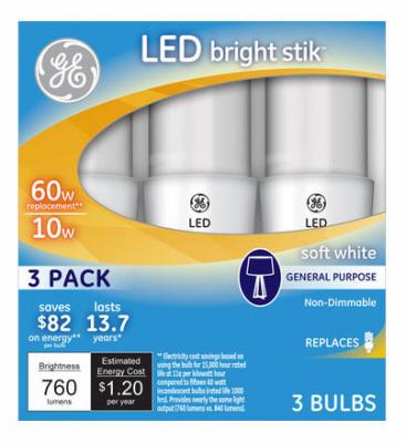 GE3PK 10W Stik LED Bulb