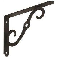 BRACKET SHELF STL 8X5.5IN BLK