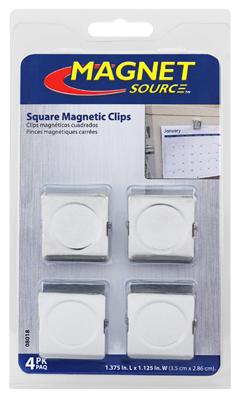 4PC SM MTL SQ MAGN CLIP