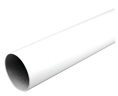 6' WHT STL Closet Pole