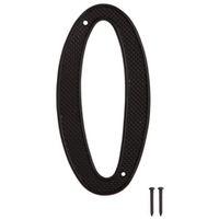 HOUSE NUMBER 0 BLACK 4IN
