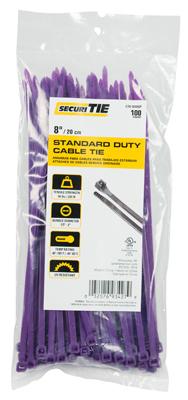 100PK 8" PURP STD Tie