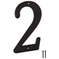 HOUSE NUMBER 2 BLACK 4IN