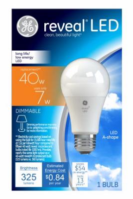 GE 7W A19 Rev LED Bulb