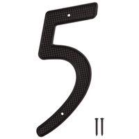 HOUSE NUMBER 5 BLACK 4IN