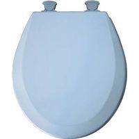 TOILET SEAT RND WOOD SKY BLUE