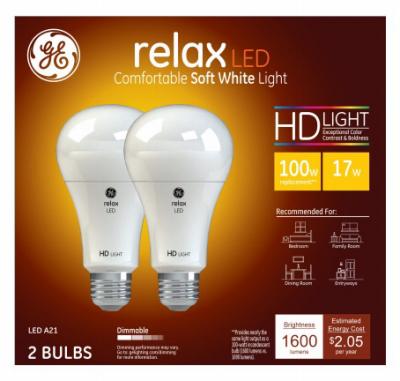 GE 2PK 13W SW A19 BULB
