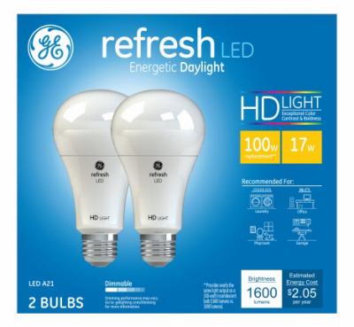 GE 2PK 13W DL A19 BULB