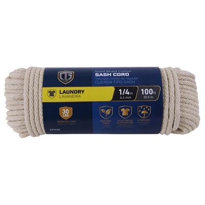 1/4X100 NAT SASH CORD