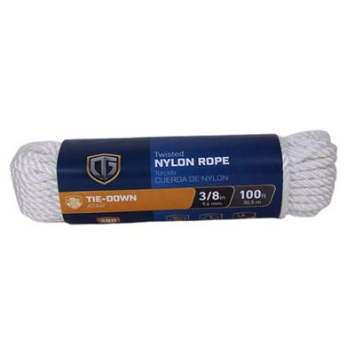 3/8X100 WHT NYL ROPE