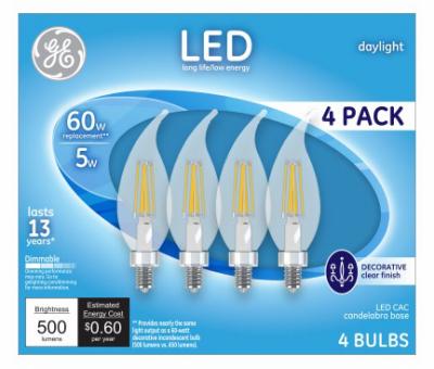 GE 4PK 5W DAY CAC BULB