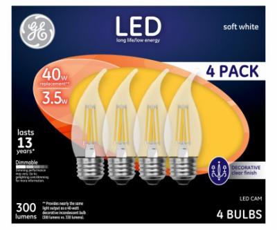 GE 4PK 3.5W SW CAM BULB