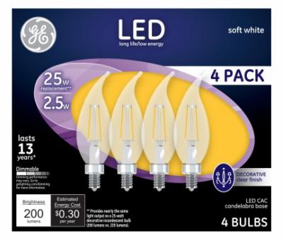 GE4PK2.5W SW CAC BULB