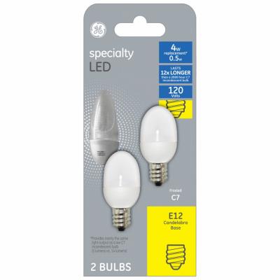 GE 0.5W WHT C7 Bulb