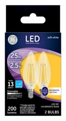 GE 2PK 2.5W SW BC Bulb
