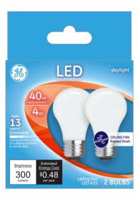 GE 2PK 4W Day A15 Bulb