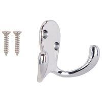 HOOK ROBE DBL PRONG CHRM ZN