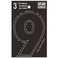 NUMBER HOUSE 9 3IN  VINYL BLK
