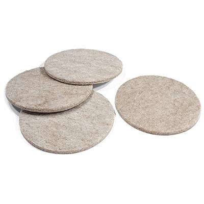 TG 4PK 3" TAN FELT PADS