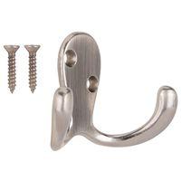 HOOK ROBE DBL PRONG SAT NIC