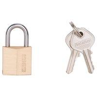 PADLOCK BRASS 13/32IN WD SHKL