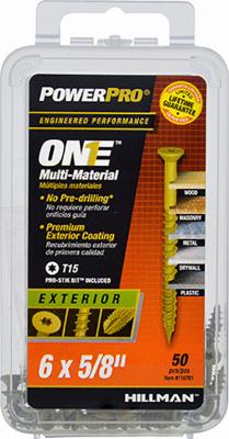 50PK 6X5/8 FH EXT SCREW