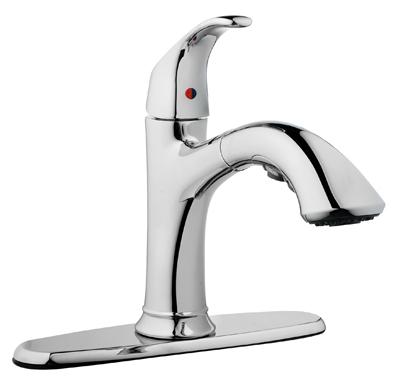 Kitchen Faucet with Pull-Out Spray  Single Loop Handle  Chrome