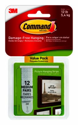 12PK MED WHT PIC STRIPS
