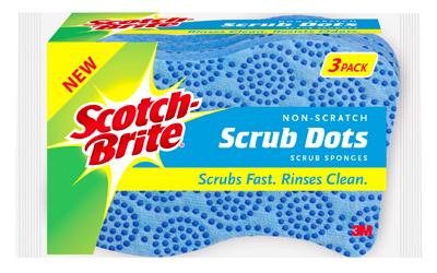 3PK SCRUB DOTS SPONGE