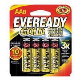 BATTERY ALKALINE GOLD 8PACK/AA