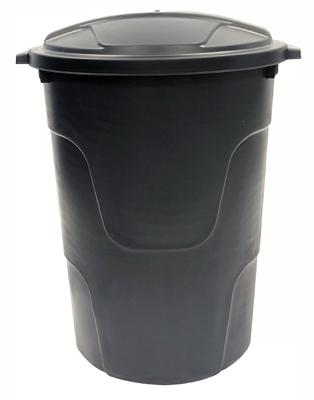 32GAL BLK TRASH CAN/LID