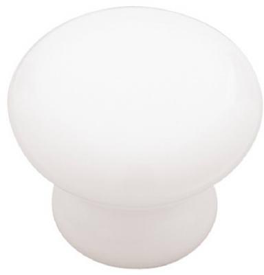 1-1/4"WHT Cera RND Knob