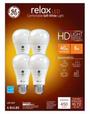 GE 4PK 5W SW A19 BULB