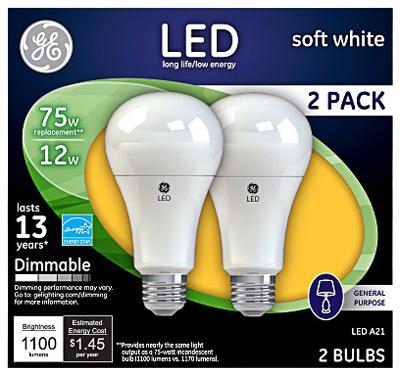 GE2PK 12W SW A19 BULB