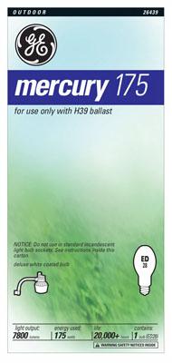 GE 175W ED28 Mogul Bulb