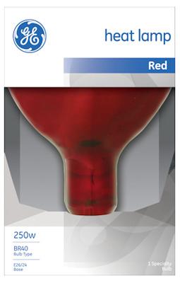 GE 250W RED HEAT BULB