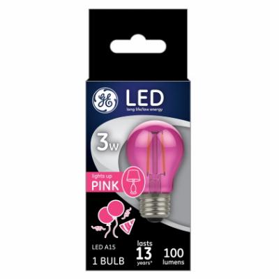 GE3W PNK A15 Party Bulb